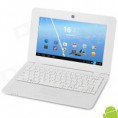 Android 4.2 Netbook w / RJ45 / Wi-Fi / cámara / HDMI - blanco