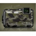 Genuine cámara Nikon Coolpix AW120 w / zoom óptico de 5x lente 